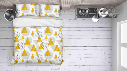 3D Abstract Geometric Pattern Quilt Cover Set Bedding Set Duvet Cover Pillowcases 129
