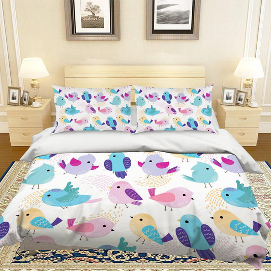 3D Cartoon Bird Quilt Cover Set Bedding Set Pillowcases 54