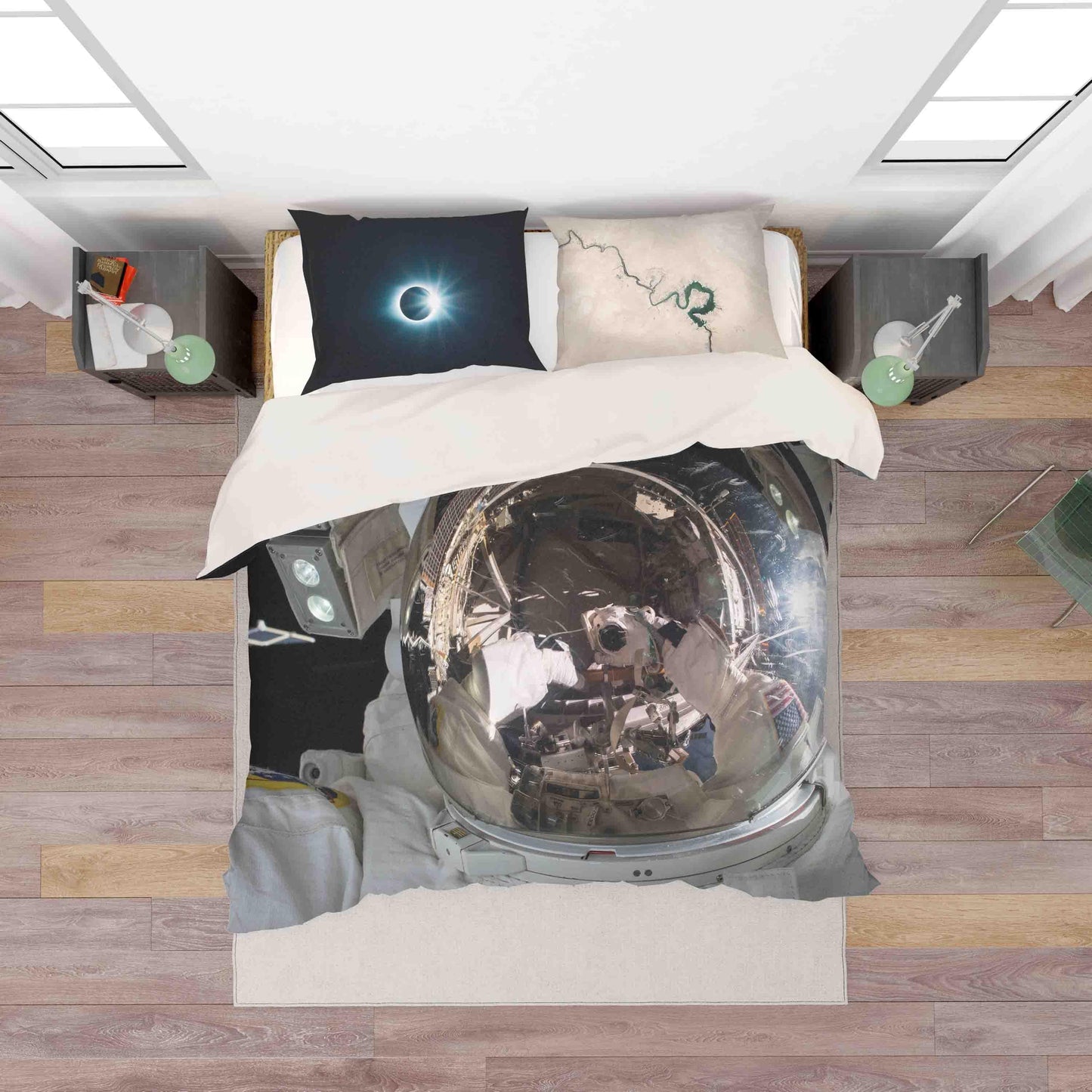 3D Astronaut Pattern Quilt Cover Set Bedding Set Pillowcases 99