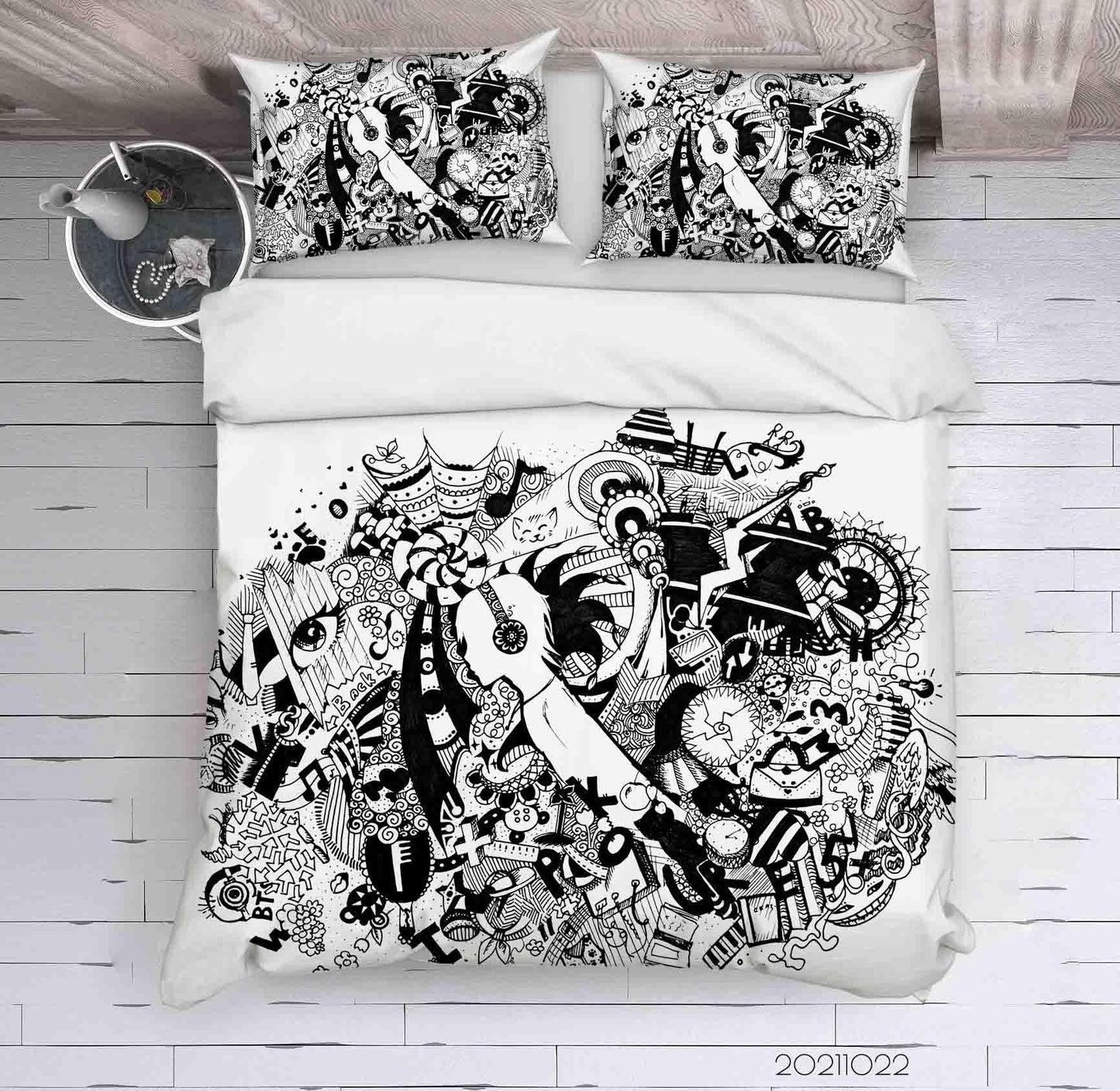 3D Abstract Monster Graffiti Quilt Cover Set Bedding Set Duvet Cover Pillowcases 8