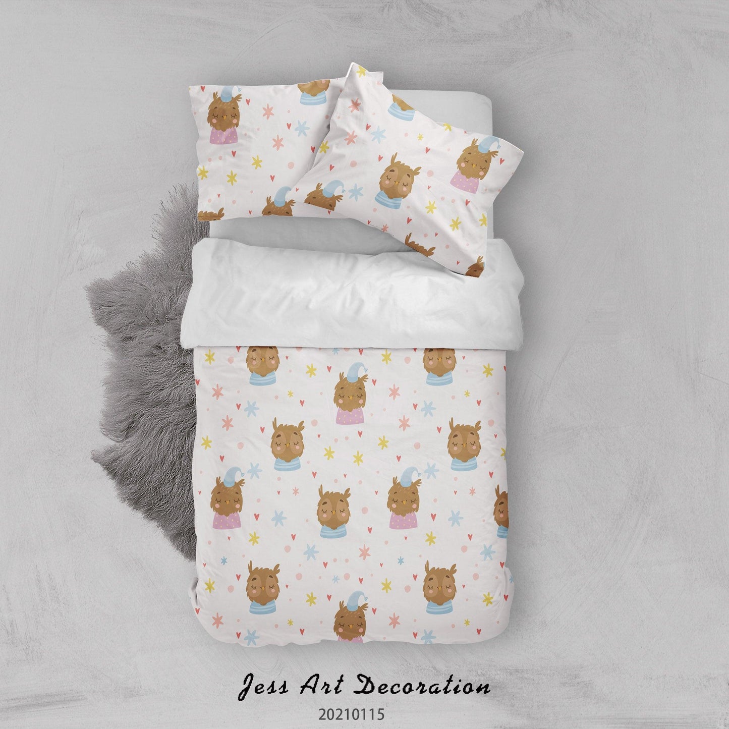 3D Cartoon Animal Deer Quilt Cover Set Bedding Set Duvet Cover Pillowcases 62