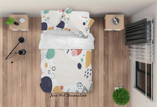 3D Abstract Geometric Pattern Quilt Cover Set Bedding Set Duvet Cover Pillowcases 45