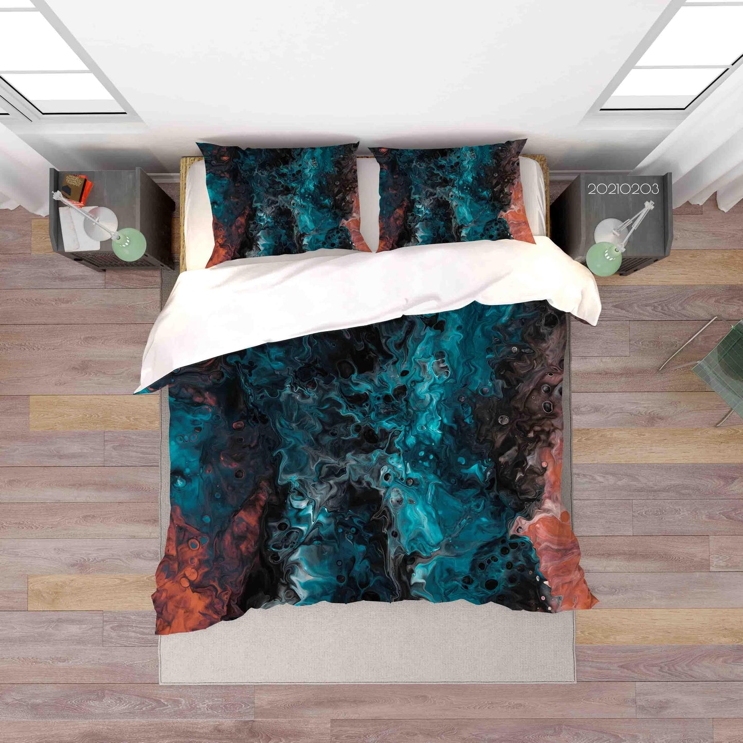 3D Abstract Colorful Marble Texture Quilt Cover Set Bedding Set Duvet Cover Pillowcases 91