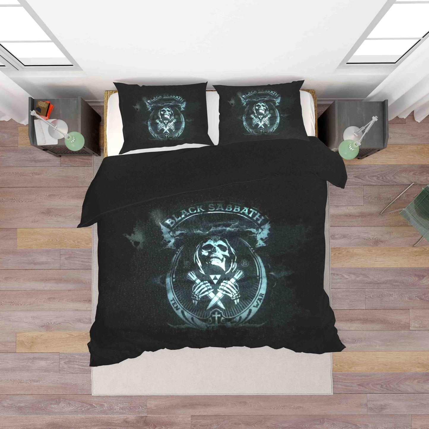 3D Black Sabbath Skull Quilt Cover Set Bedding Set Duvet Cover Pillowcases SF76