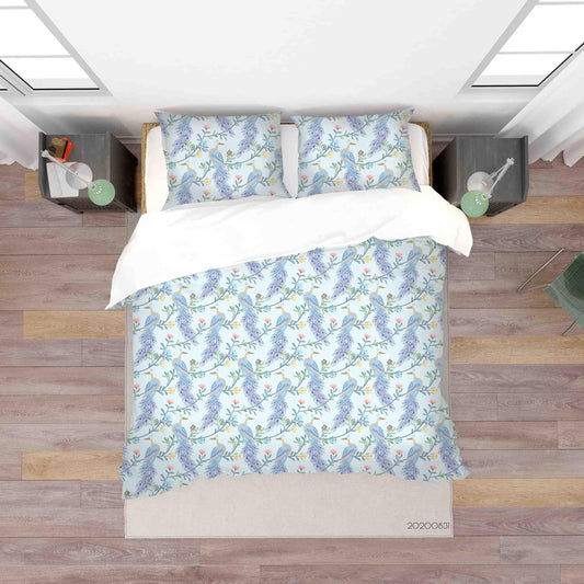 3D Beautiful Peacock Seamless Pattern Quilt Cover Set Bedding Set Duvet Cover Pillowcases WJ 3402