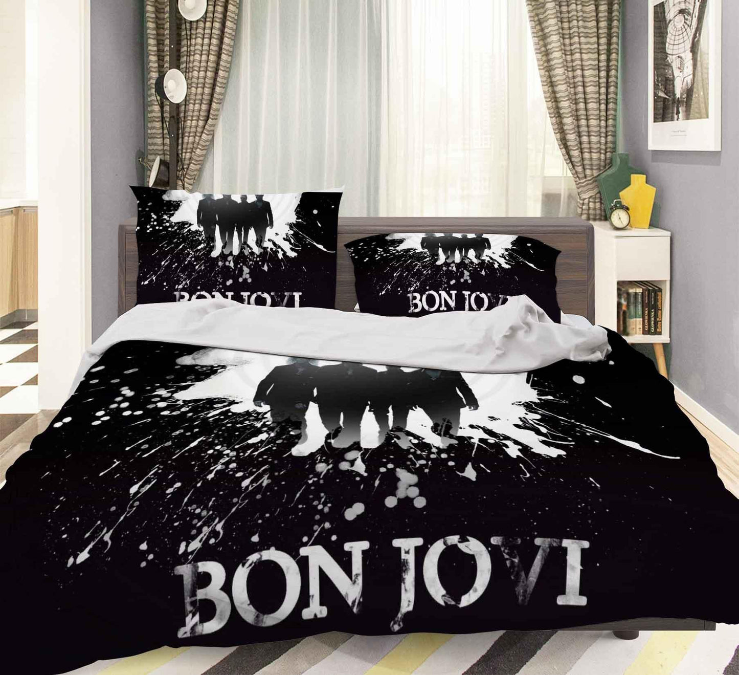3D Bon Jovi Quilt Cover Set Bedding Set Pillowcases 20