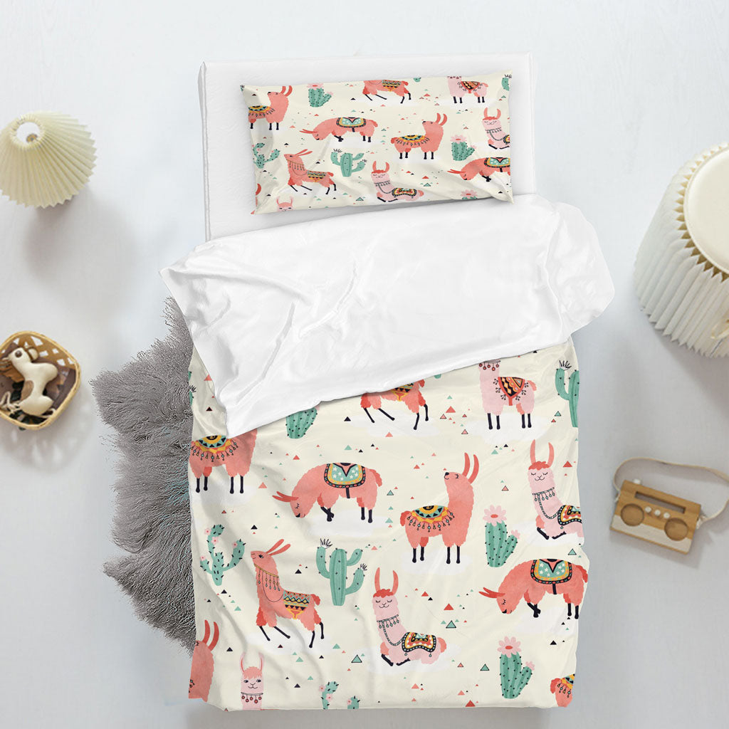 3D Alpaca Cactus Grass Triangle Quilt Cover Set Bedding Set Duvet Cover Pillowcase 1399