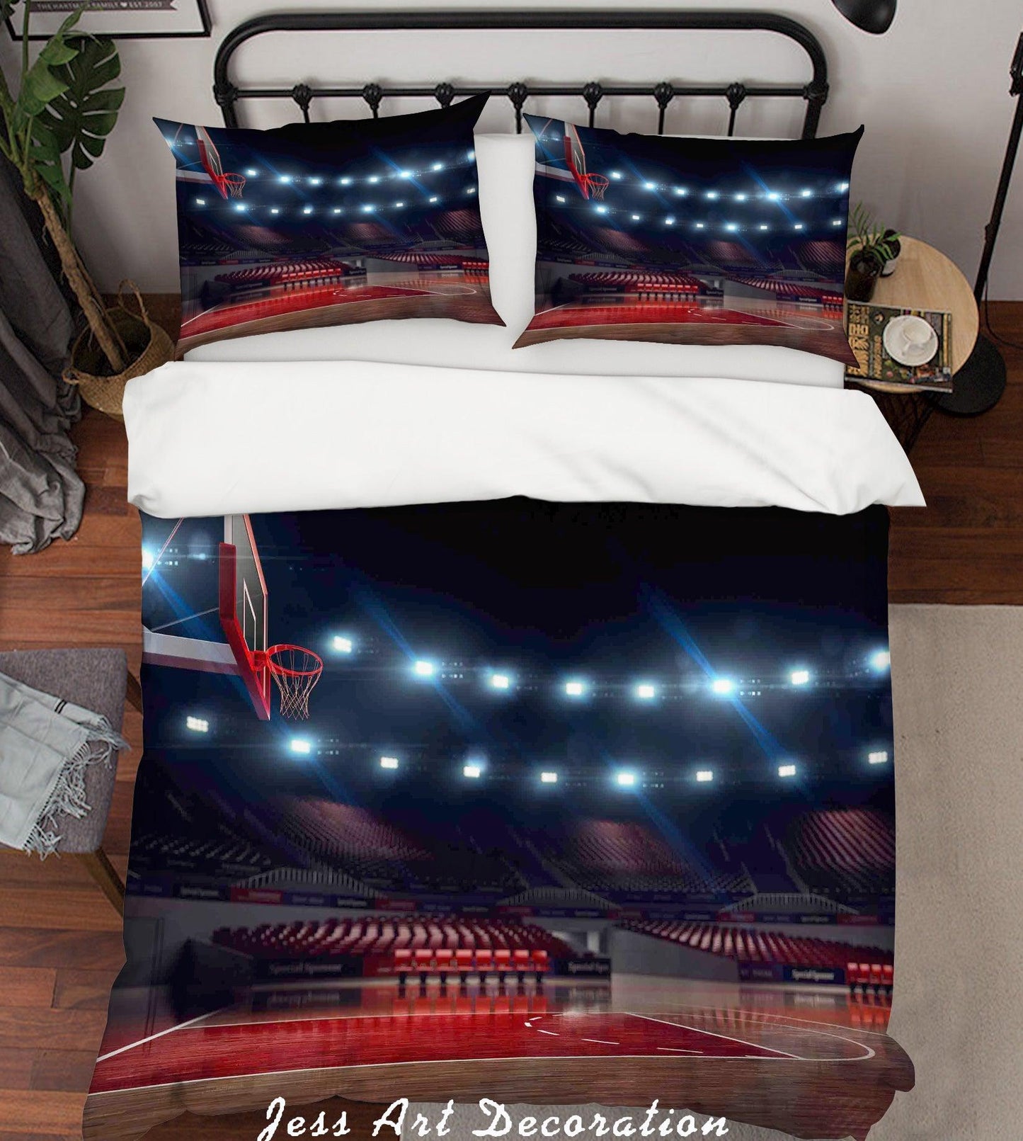 3D Basketball Court Quilt Cover Set Bedding Set Pillowcases  109