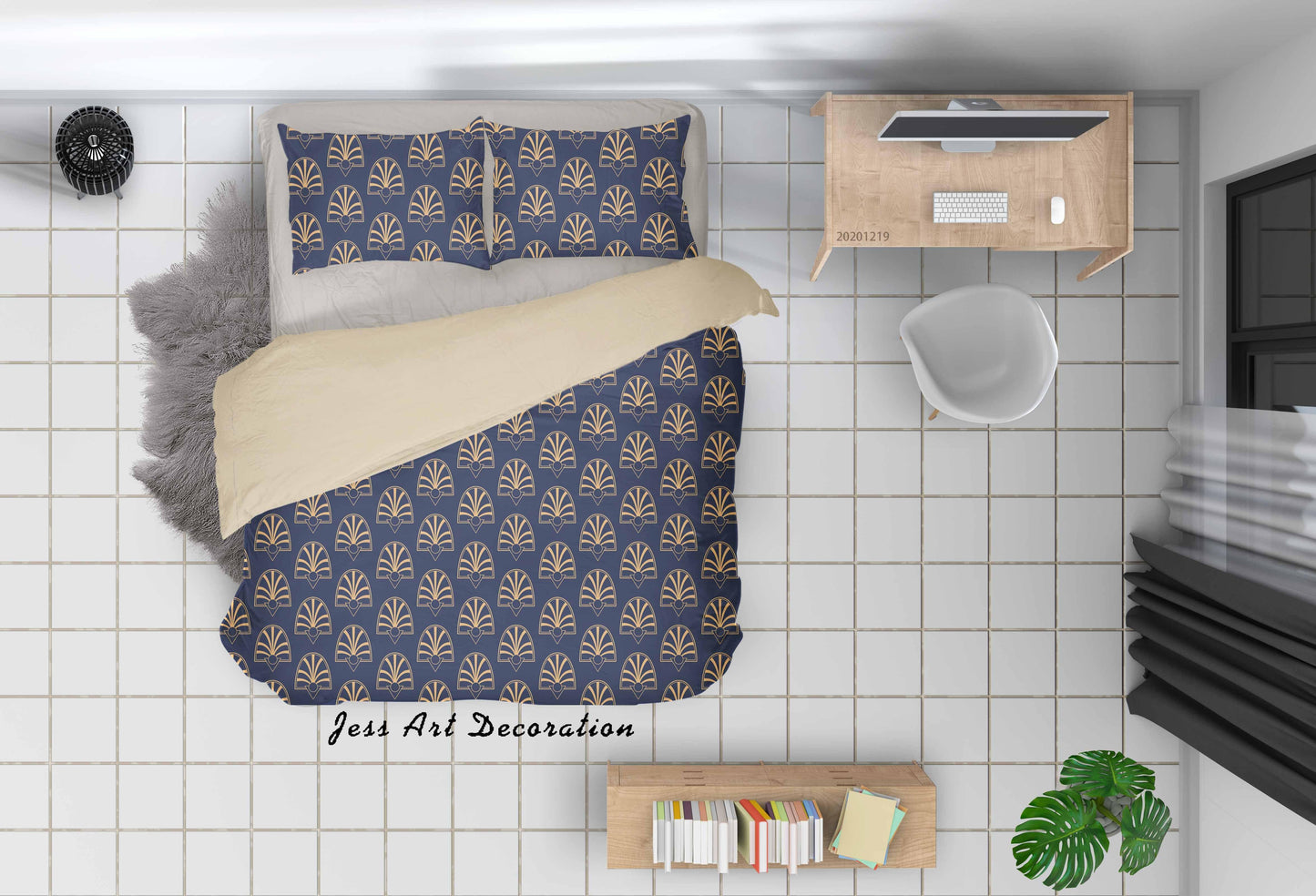 3D Art Deco Pattern Quilt Cover Set Bedding Set Duvet Cover Pillowcases 6