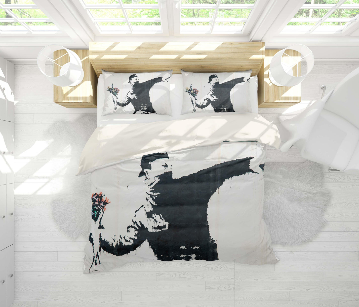 3D Black Boy Quilt Cover Set Bedding Set Pillowcases 29