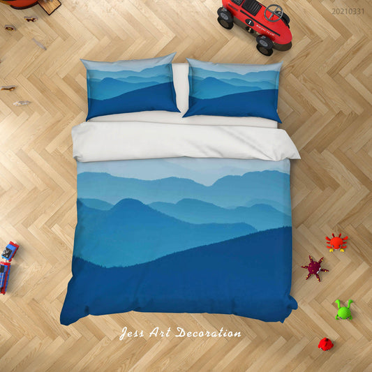 3D Blue Sky Mountain Landscape Quilt Cover Set Bedding Set Duvet Cover Pillowcases 162