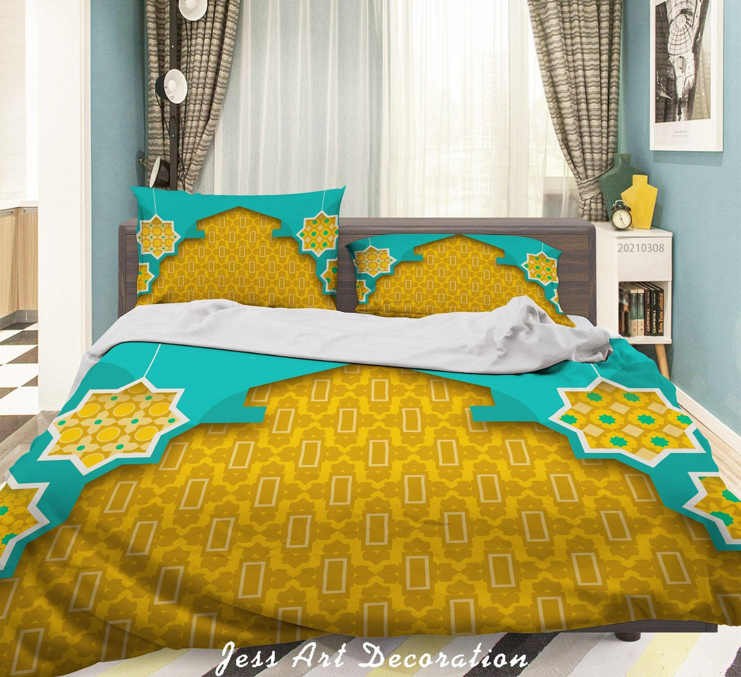 3D Abstract Geometric Decoration Quilt Cover Set Bedding Set Duvet Cover Pillowcases 270