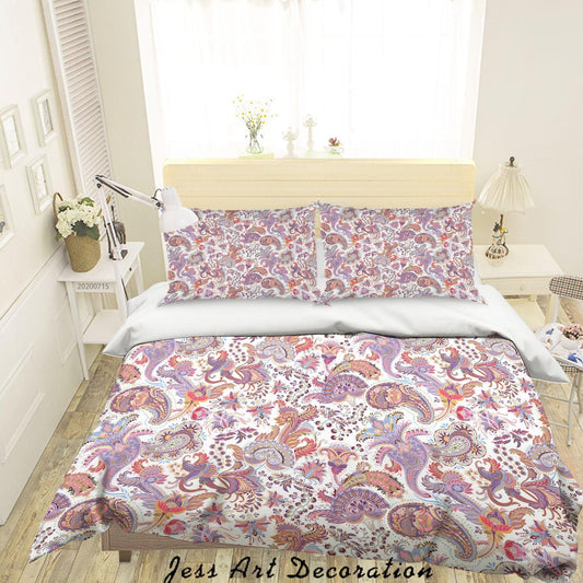 3D Abstract Vintage Floral Pattern Quilt Cover Set Bedding Set Duvet Cover Pillowcases WJ 3907