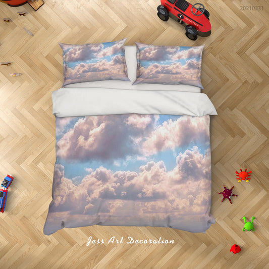 3D Blue Sky White Cloud Quilt Cover Set Bedding Set Duvet Cover Pillowcases 180