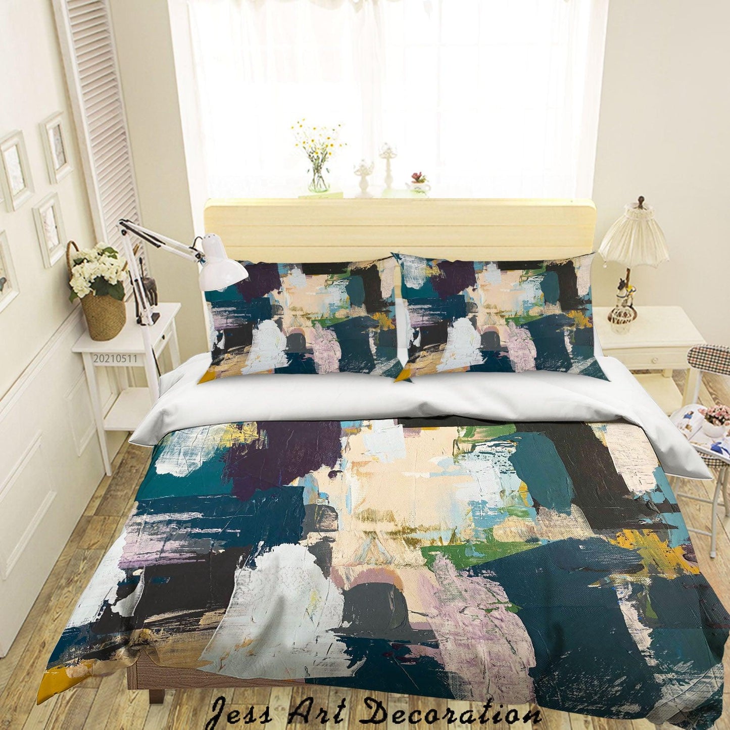 3D Abstract Color Graffiti Quilt Cover Set Bedding Set Duvet Cover Pillowcases 16