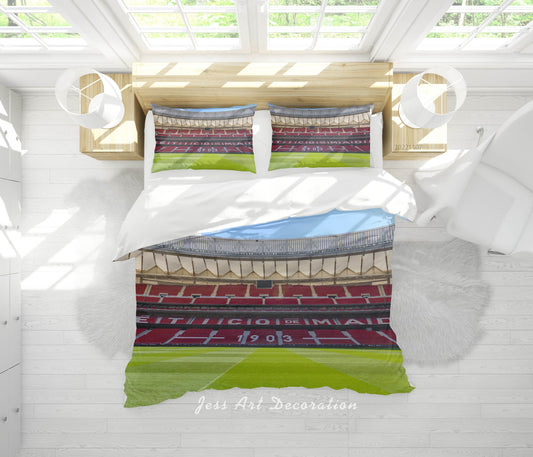3D Atletico Madrid Spectator Seats Sky Quilt Cover Set Bedding Set Duvet Cover Pillowcase 835