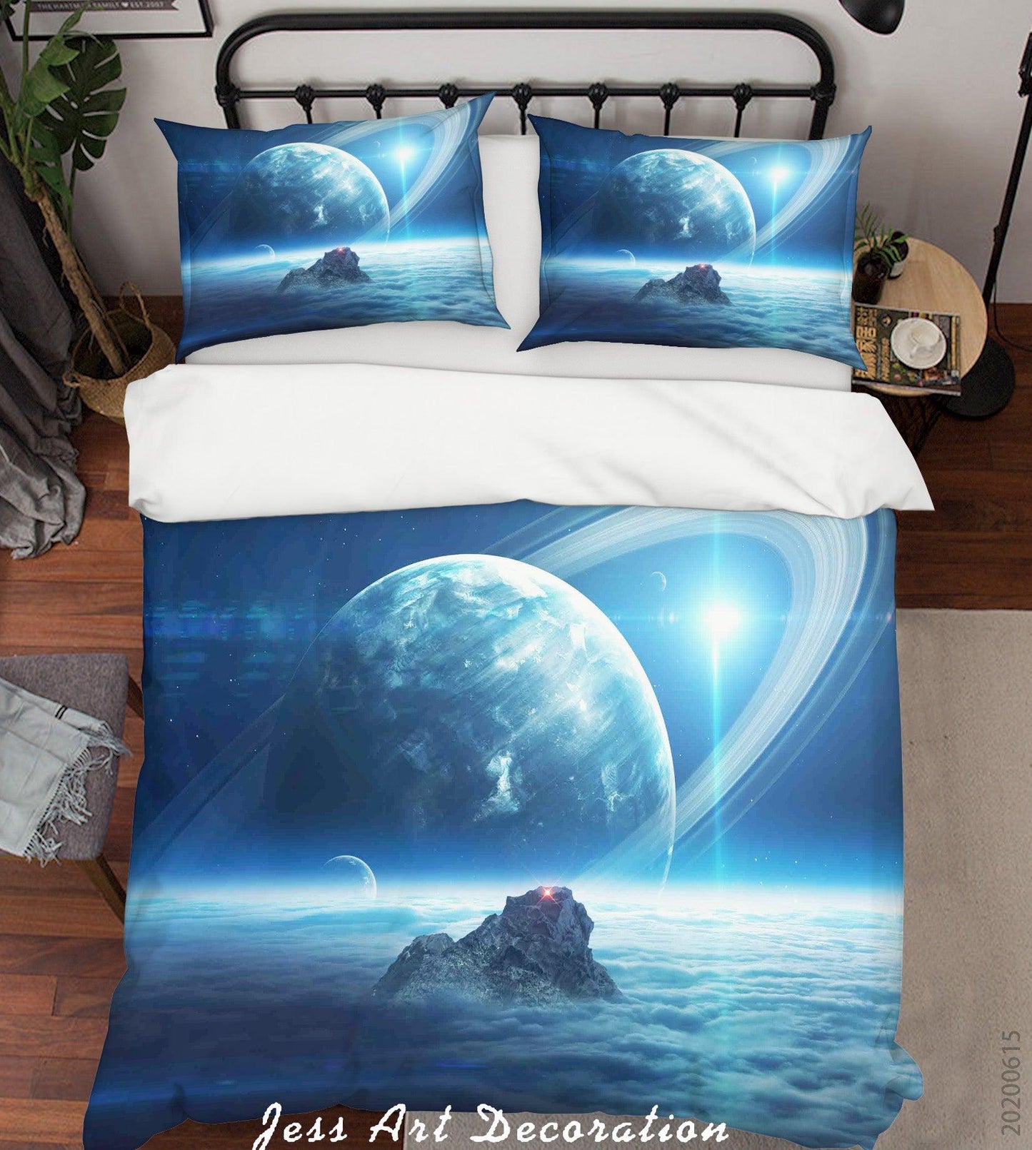 3D Blue Planet Quilt Cover Set Bedding Set Duvet Cover Pillowcases SF09
