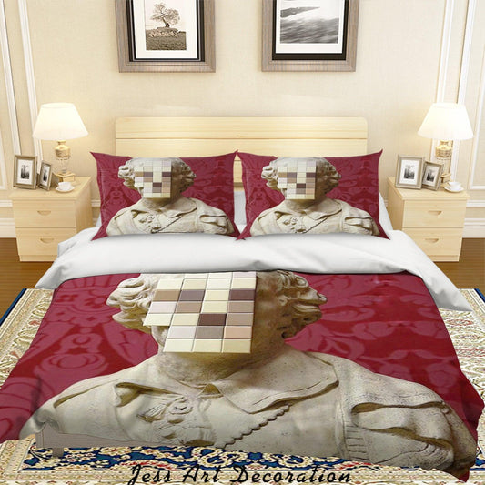 3D Banksy Cardinal Sin Sculpture Quilt Cover Set Bedding Set Pillowcasesn  ZY D10