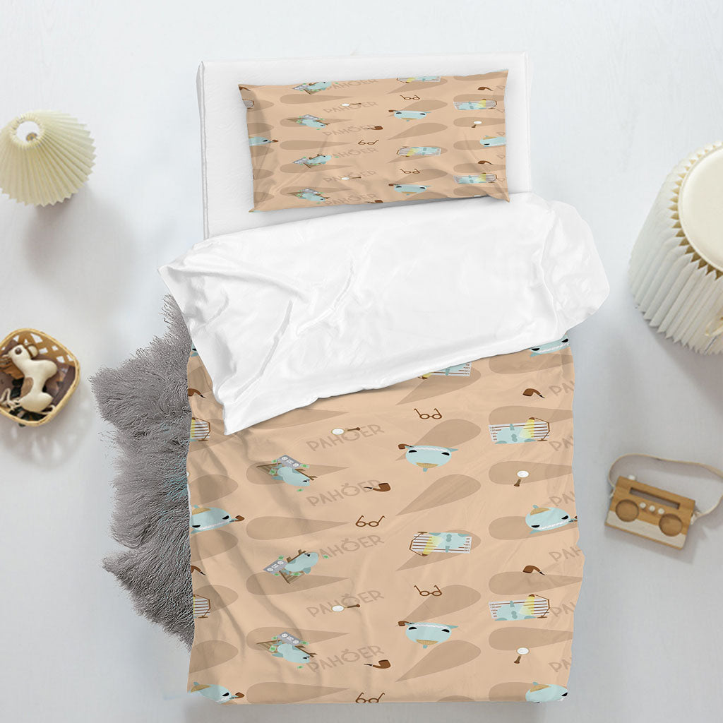 3D Cartoon Note Letter Pink Quilt Cover Set Bedding Set Duvet Cover Pillowcase 1407