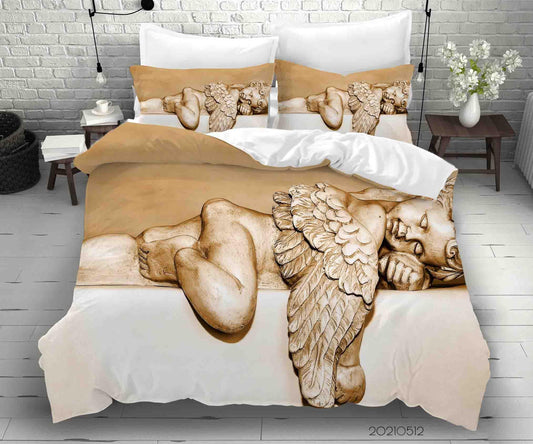 3D Art Angel Sculpture Quilt Cover Set Bedding Set Duvet Cover Pillowcases 196