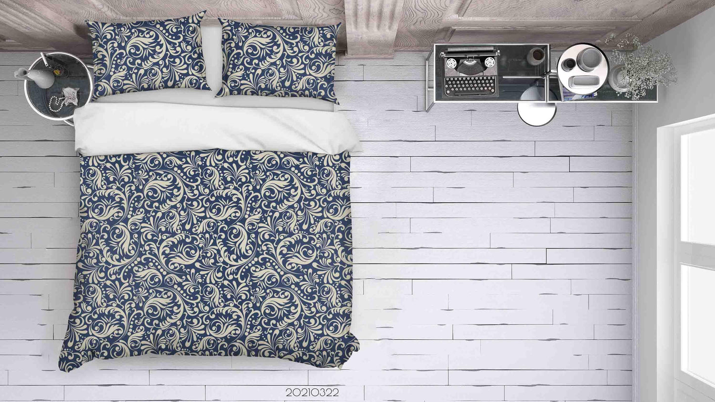 3D Baroque Pattern Quilt Cover Set Bedding Set Duvet Cover Pillowcases 91