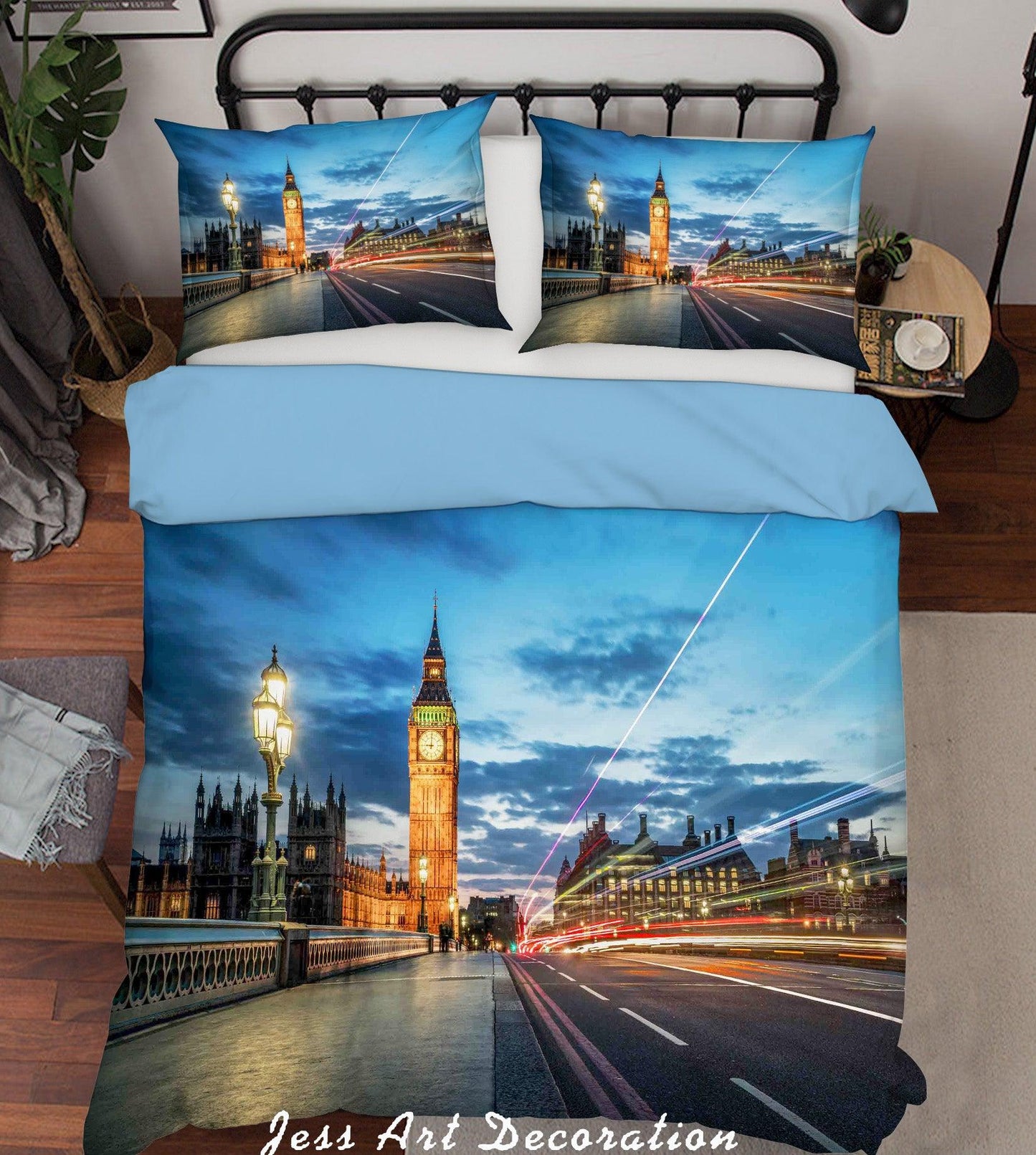 3D Blue Sky City Quilt Cover Set Bedding Set Pillowcases  205