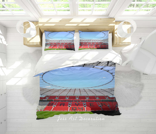 3D Bayer Leverkusen Football Field Bluesky Quilt Cover Set Bedding Set Duvet Cover Pillowcase 743