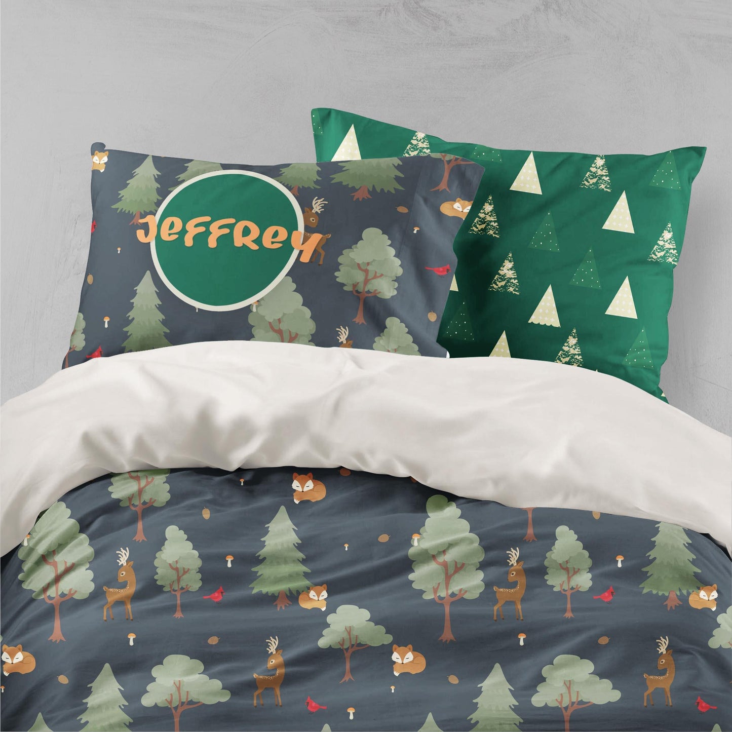 3D Cartoon Pine Trees Quilt Cover Set Bedding Set Pillowcases 100