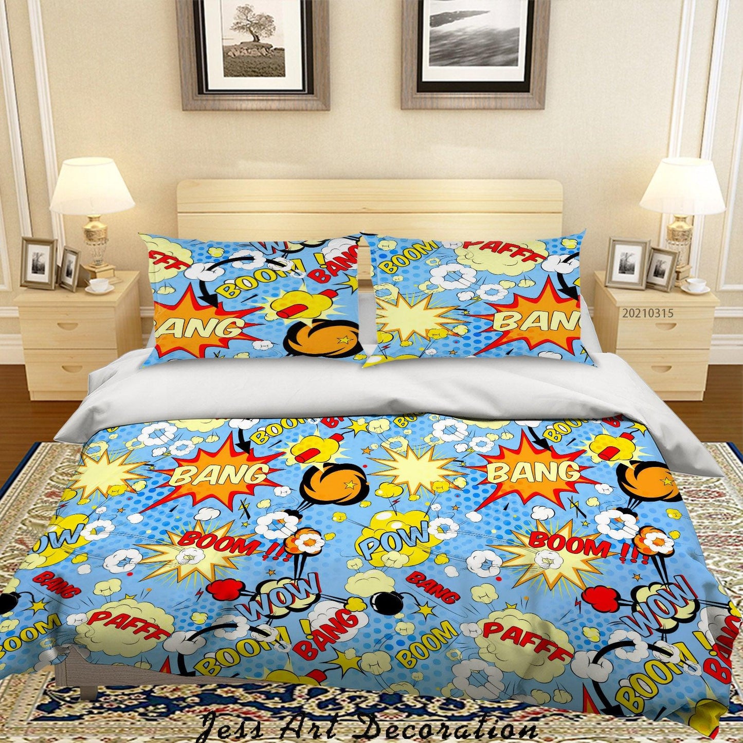 3D Cartoon Boxing Fight Quilt Cover Set Bedding Set Duvet Cover Pillowcases 55