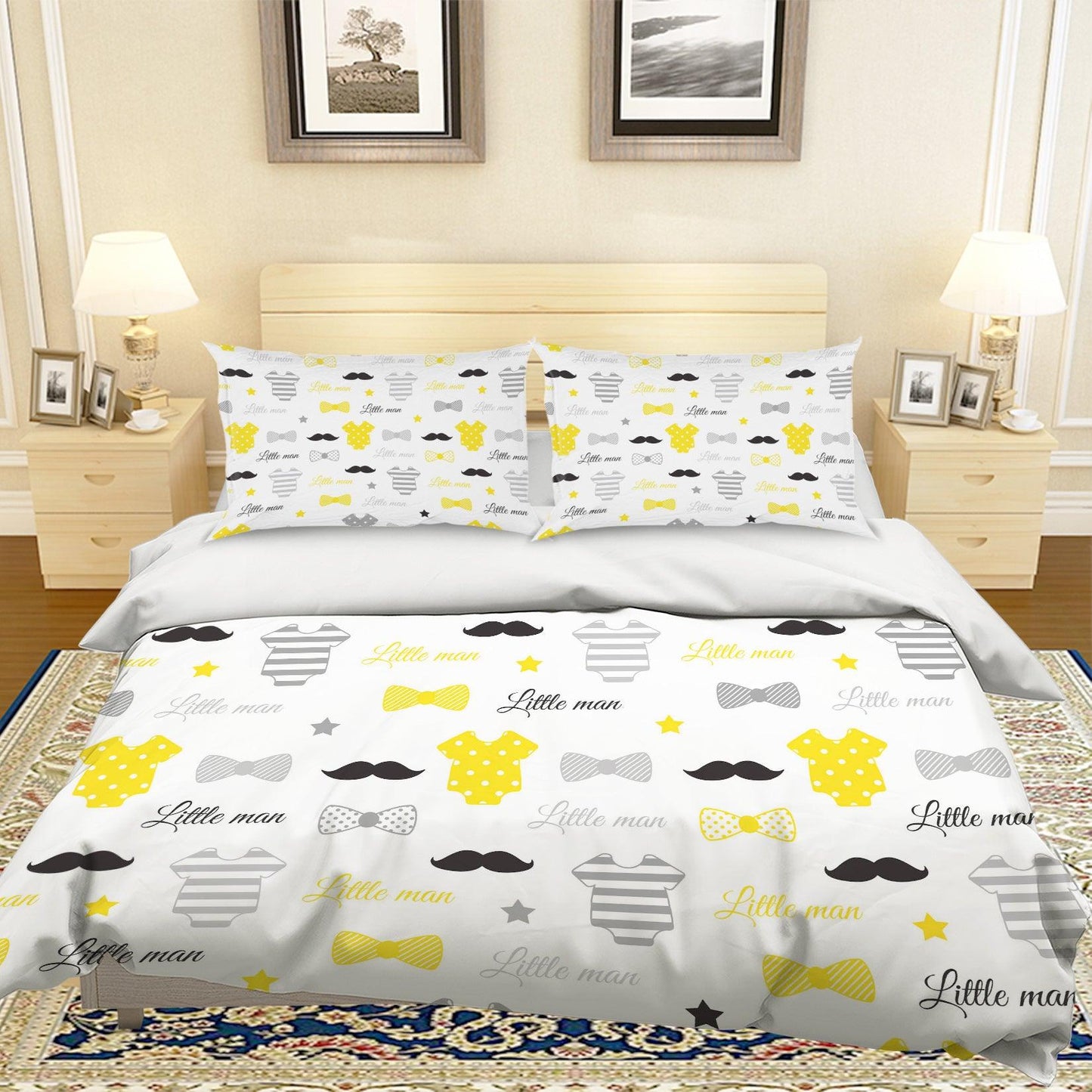 3D Cartoon Dress Tie Quilt Cover Set Bedding Set Pillowcases 86