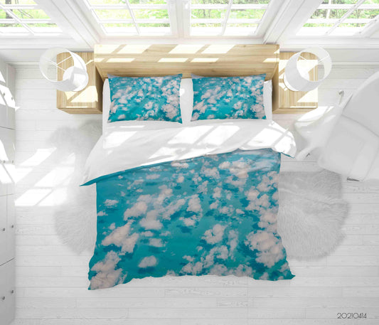 3D Blue Sky White Cloud Quilt Cover Set Bedding Set Duvet Cover Pillowcases 74 LQH