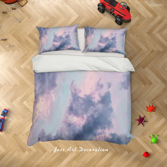 3D Blue Cloud Illustration Quilt Cover Set Bedding Set Duvet Cover Pillowcases LXL 220