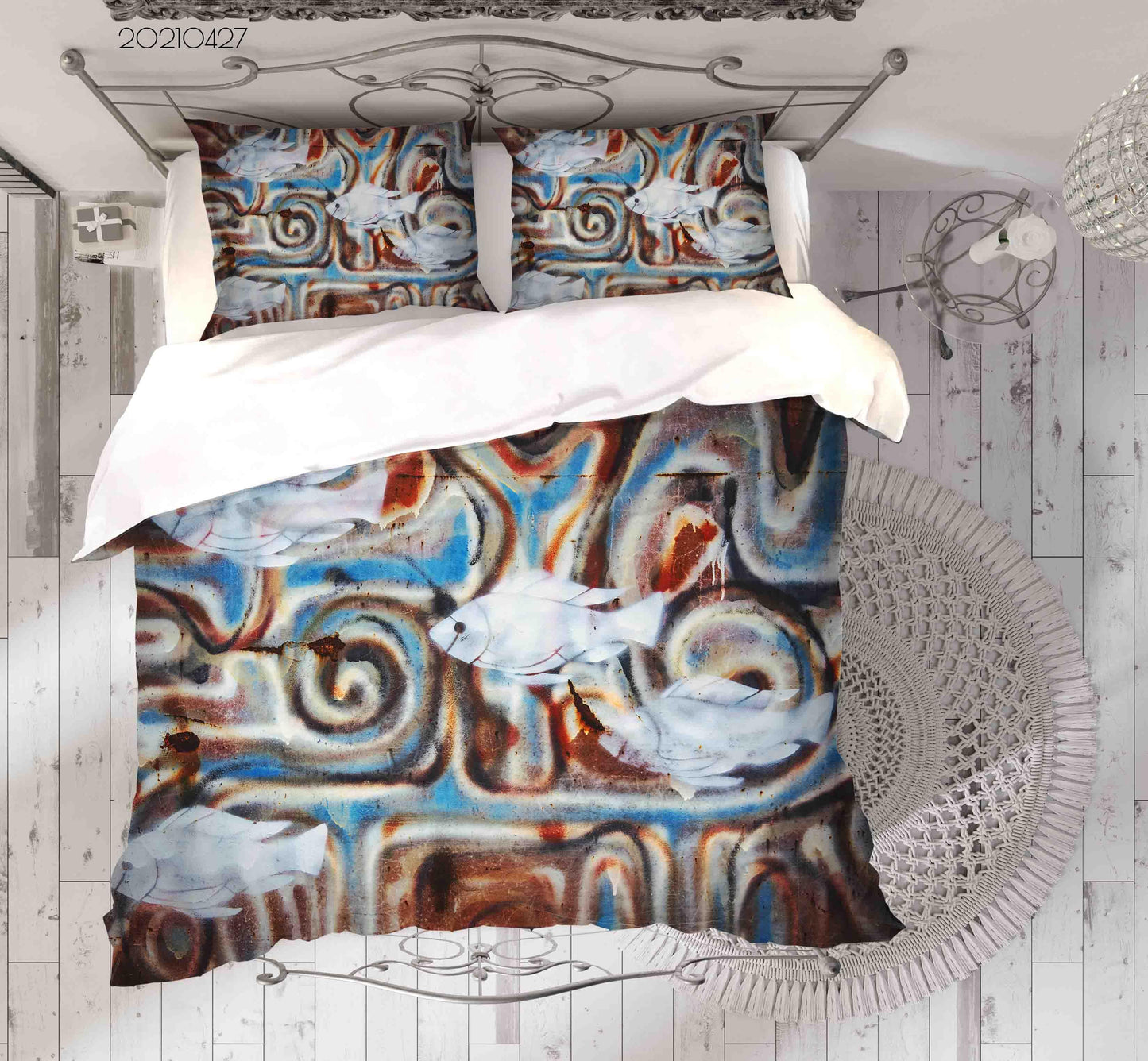 3D Abstract Street Colored Graffiti Quilt Cover Set Bedding Set Duvet Cover Pillowcases 122