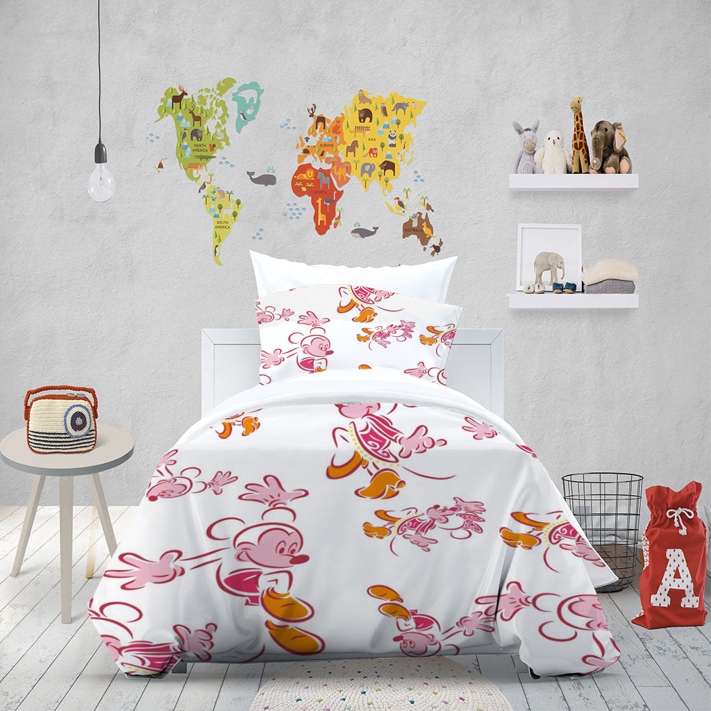 3D Cartoon Mickey Mouse Quilt Cover Set Bedding Set Duvet Cover Pillowcase 1410
