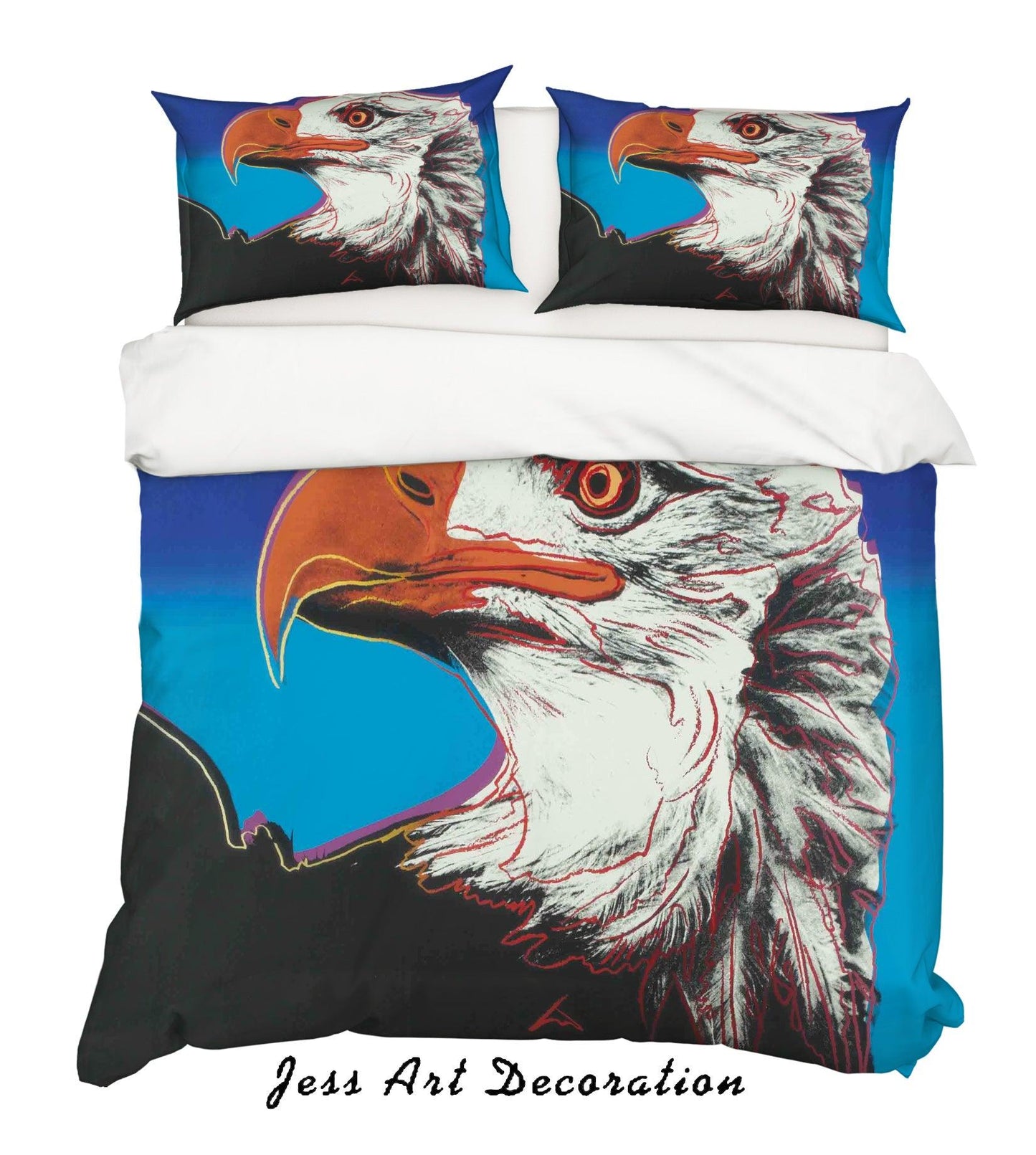3D Andy Warhol Colorized Animal Eagle Quilt Cover Set Bedding Set Duvet Cover Pillowcases  ZY D10