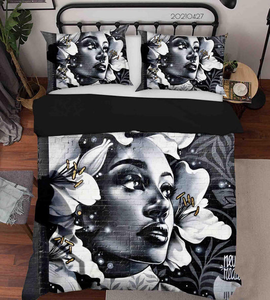 3D Abstract People Graffiti Quilt Cover Set Bedding Set Duvet Cover Pillowcases 46