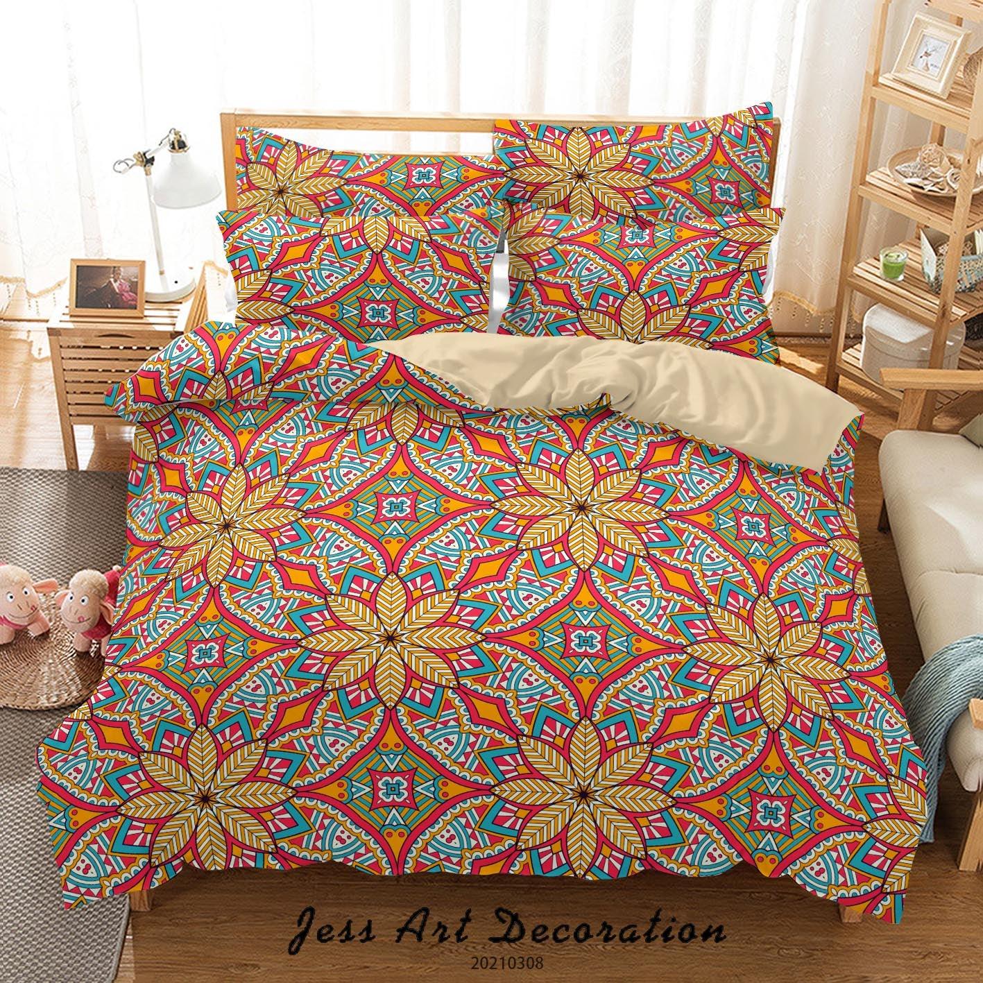3D Abstract Color Floral Quilt Cover Set Bedding Set Duvet Cover Pillowcases 30