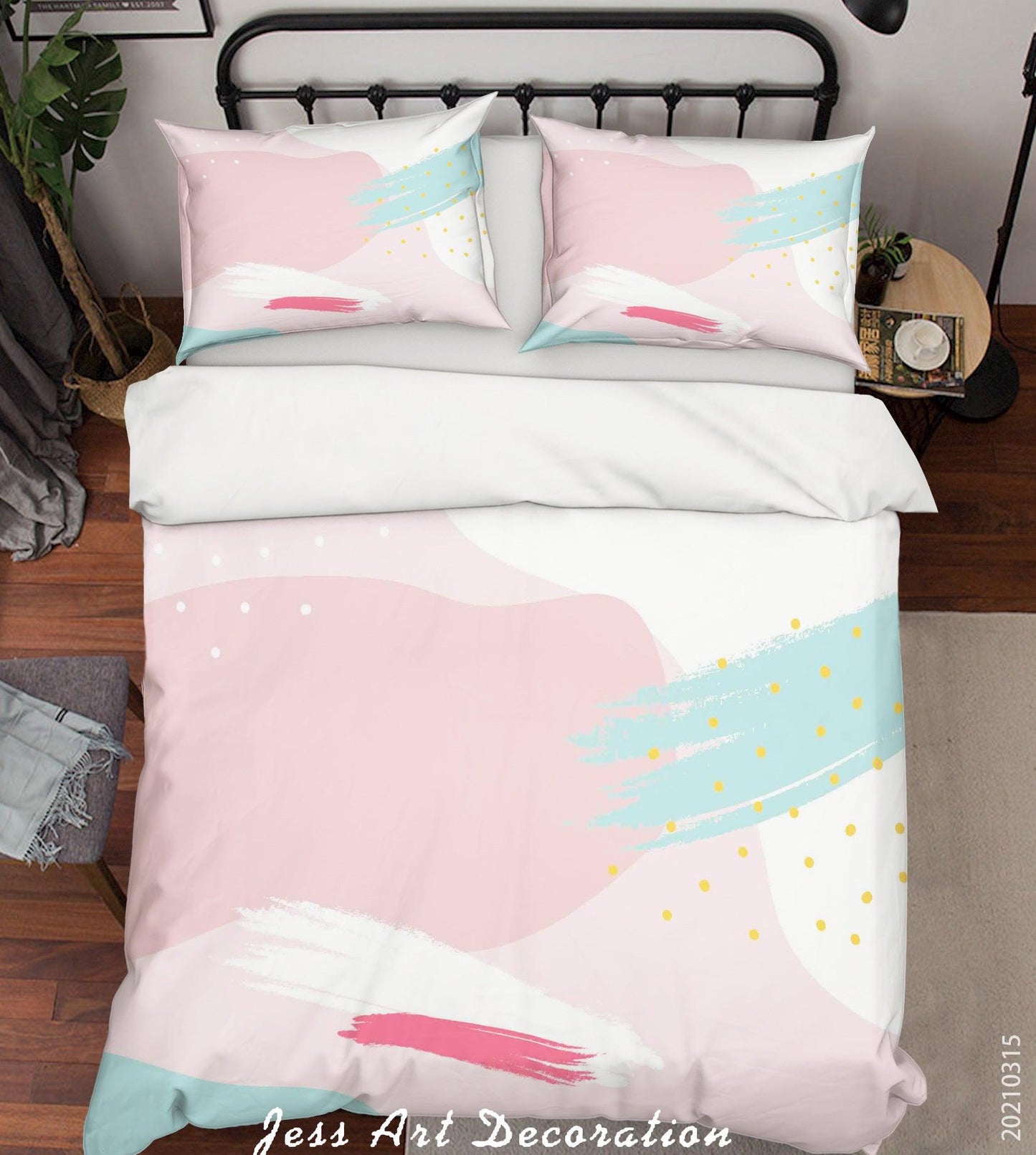 3D Abstract Color Graffiti Quilt Cover Set Bedding Set Duvet Cover Pillowcases 59