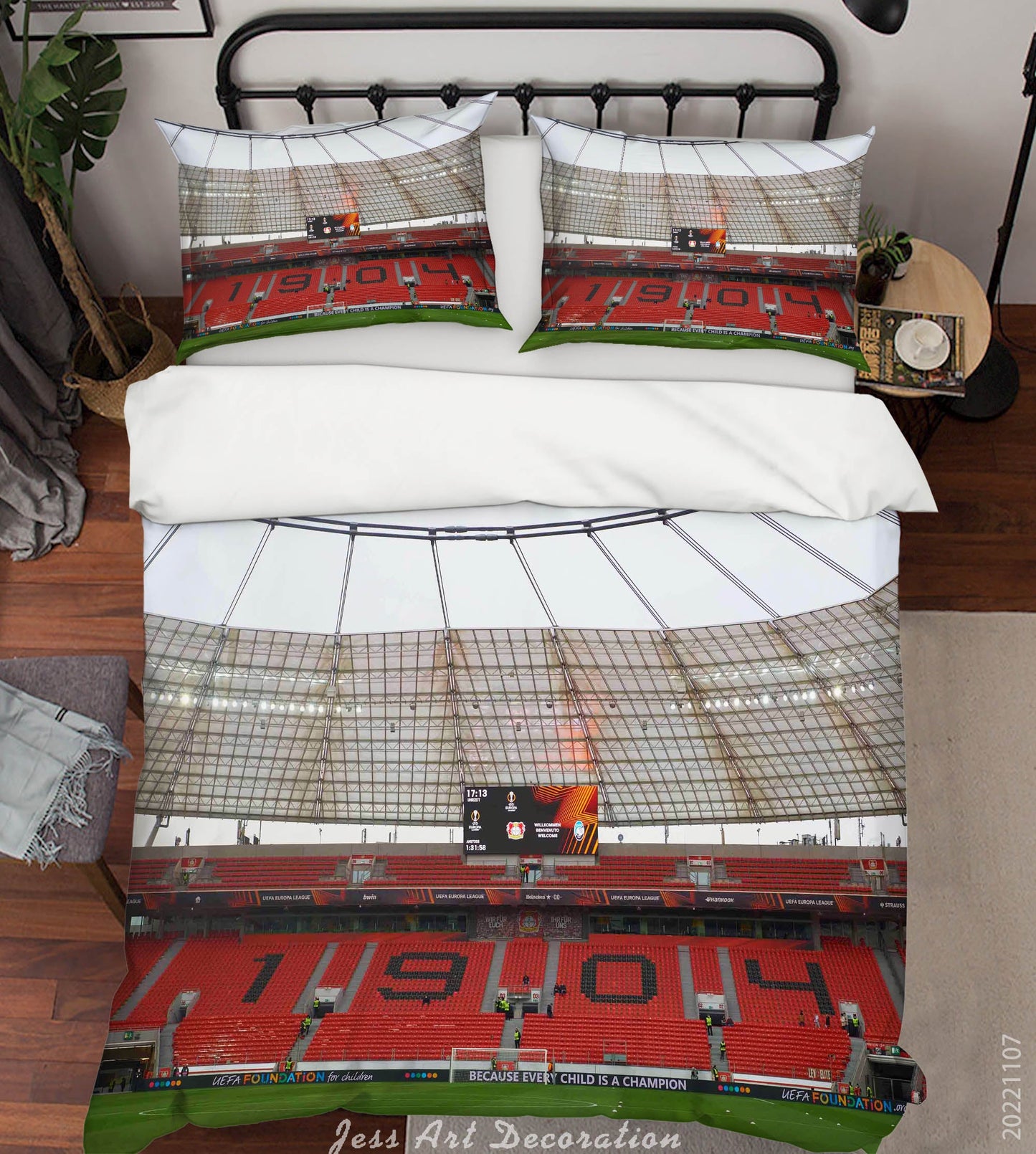 3D Bayer Leverkusen Football Field Spectator Seats Quilt Cover Set Bedding Set Duvet Cover Pillowcase 744
