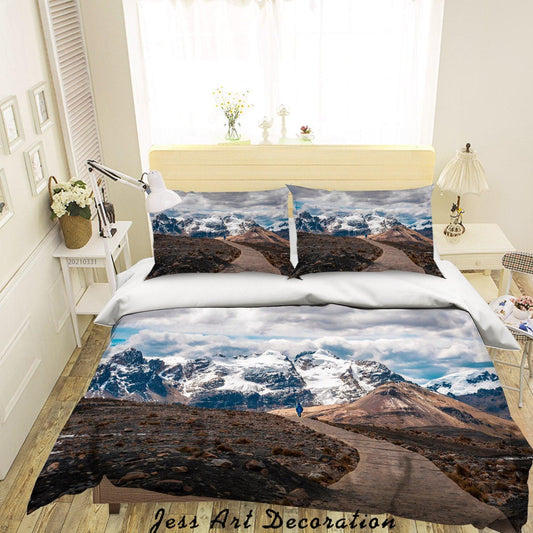 3D Blue Sky Cloud Mountain Landscape Quilt Cover Set Bedding Set Duvet Cover Pillowcases 318