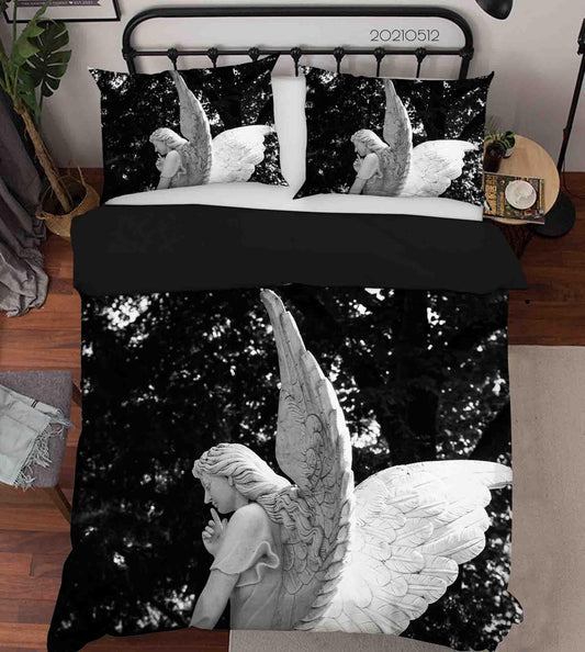3D Art Angel Sculpture Quilt Cover Set Bedding Set Duvet Cover Pillowcases 198