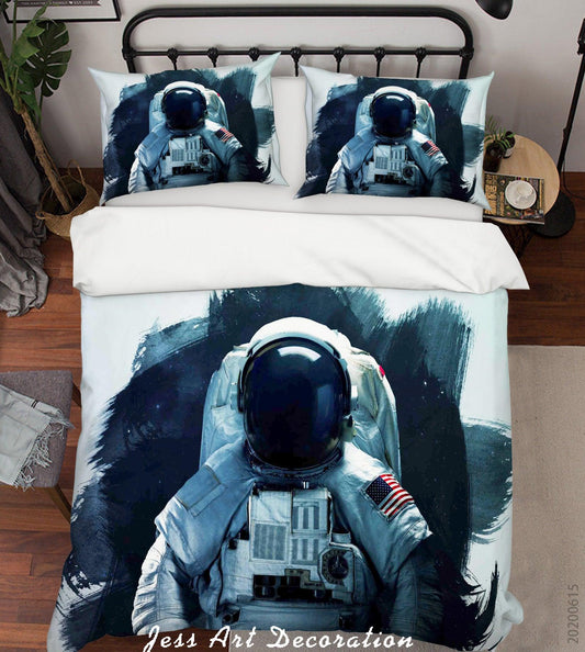 3D Astronaut Quilt Cover Set Bedding Set Duvet Cover Pillowcases SF113