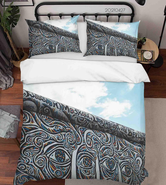 3D Abstract Art Street Graffiti Quilt Cover Set Bedding Set Duvet Cover Pillowcases 103