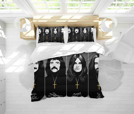 3D Black Sabbath Quilt Cover Set Bedding Set Duvet Cover Pillowcases SF03