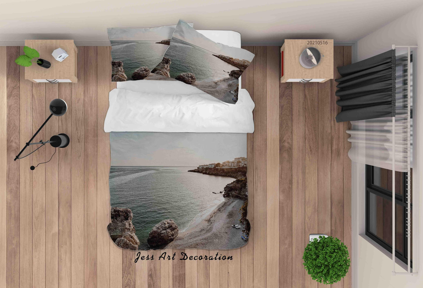 3D Beach Landscape Quilt Cover Set Bedding Set Duvet Cover Pillowcases 163