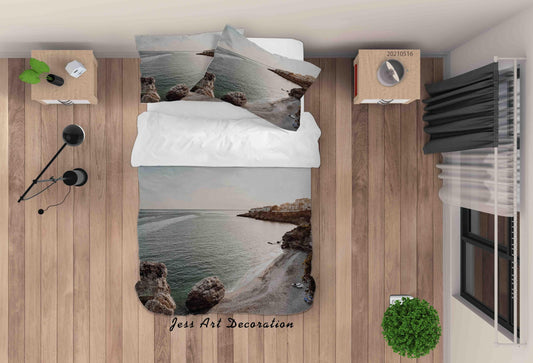 3D Beach Landscape Quilt Cover Set Bedding Set Duvet Cover Pillowcases 163