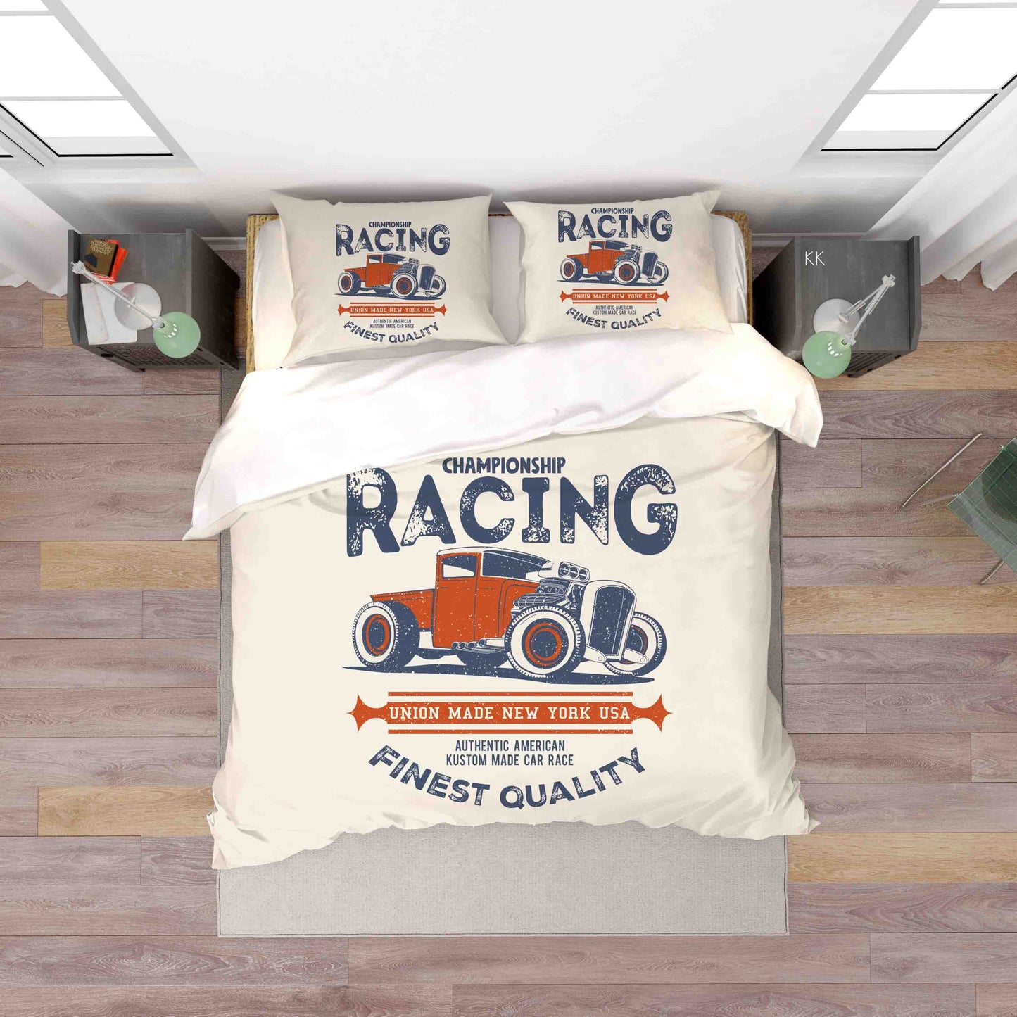 3D Automobile Letter Quilt Cover Set Bedding Set Duvet Cover Pillowcase 380