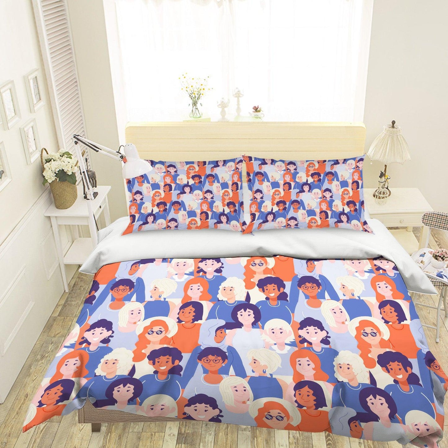3D Cartoon Crowd Pattern Quilt Cover Set Bedding Set Pillowcases 127