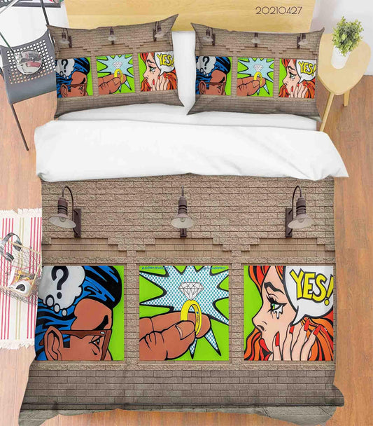 3D Art Street Graffiti Quilt Cover Set Bedding Set Duvet Cover Pillowcases 53