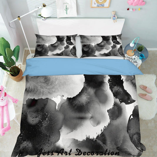 3D Black White Background Quilt Cover Set Bedding Set Pillowcases 319